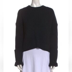 All Saints AllSaints Chunky Textured Knit Sweater Black / Charcoal Oversized Fit